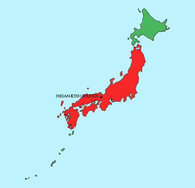 Japan Module | Map | Heian Period (794 – 1185)