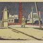 Night Scene at Shinjuku 7/1/1931 by Maekawa Senpan Japanese 1889-1960; woodcut on paper. (c) Carnegie Museum of Art, Pittsburgh. Bequest of Dr. James B. Austin, 89.28.977.9