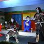 Bunraku puppets in a performance in Miyazaki in 2009. Image by Sanjo [CC BY-SA 3.0], via Wikimedia Commons