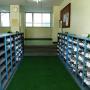 Shoe lockers at a junior high school. Photo by JL, (c) ASC