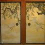 Sliding door panels fusuma with flying cranes. Photo by JL, (c) ASC