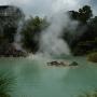 Steam rises from the water of a onsen hot springs bath in Beppu Kyushu. Photo by JL, (c) ASC